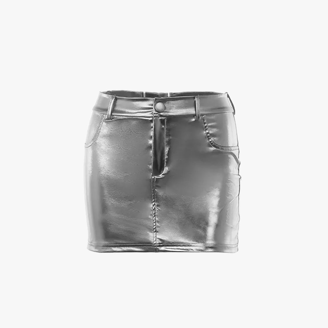 Y2k Metallic Mini Skirt