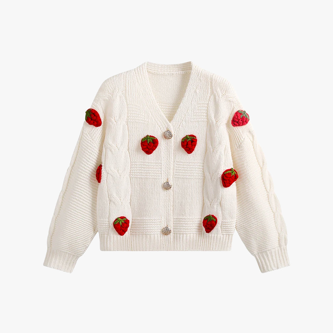 Strawberry Gal Knitted Cardigan