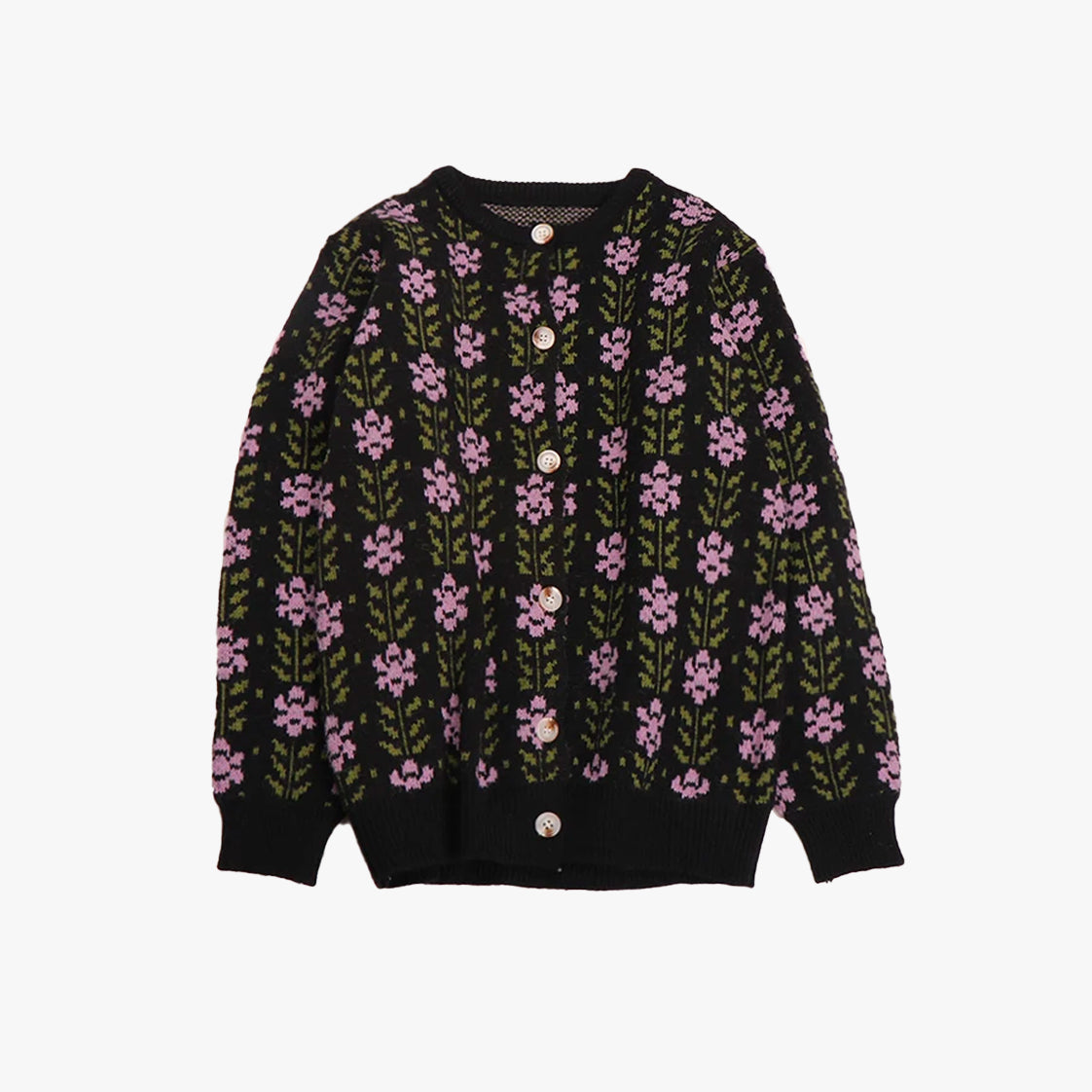 Vintage Flowers Wool Cardigan