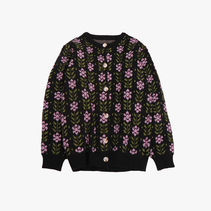 Vintage Flowers Wool Cardigan