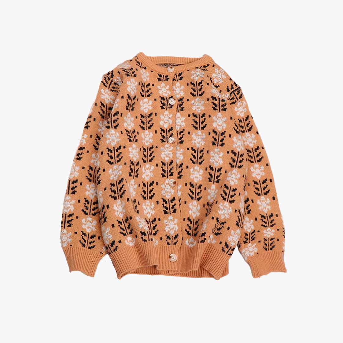 Vintage Flowers Wool Cardigan
