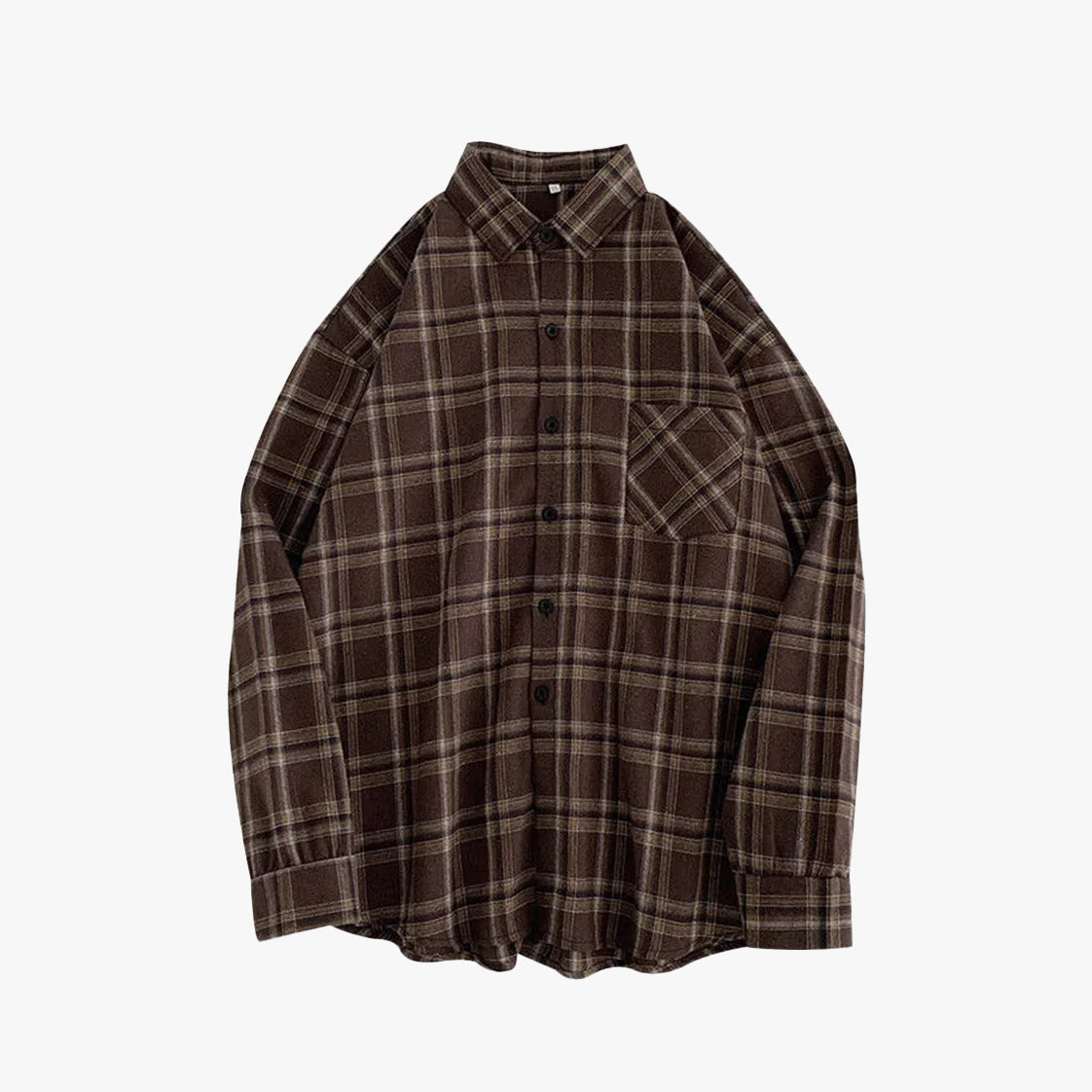Grunge Oversized Plaid Shirt