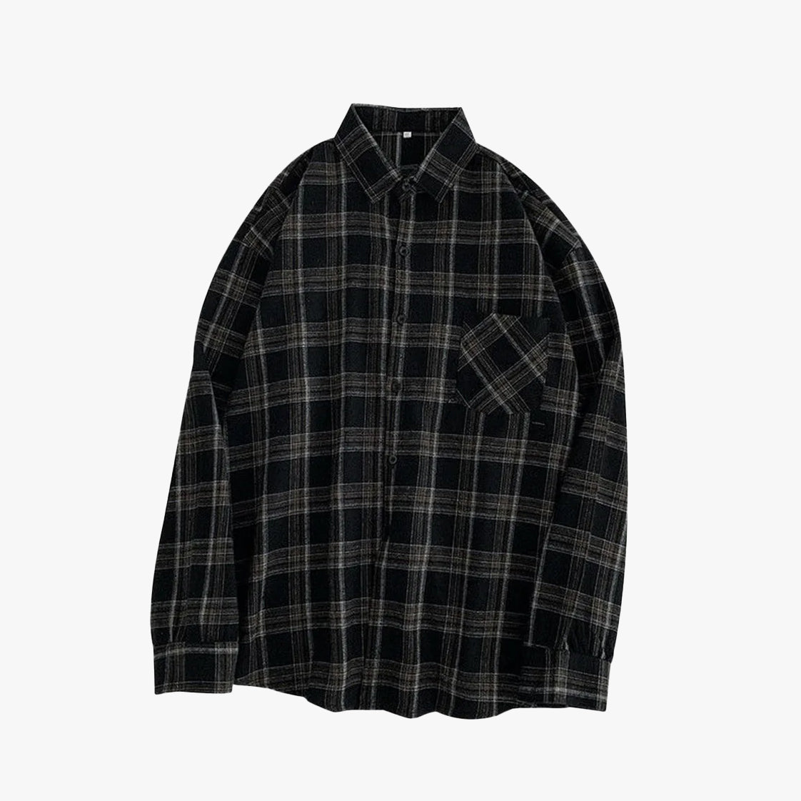 Grunge Oversized Plaid Shirt