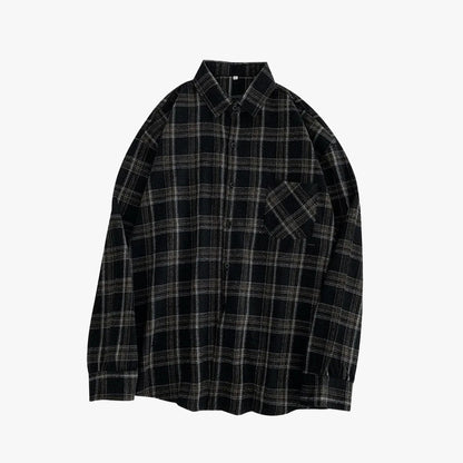 Grunge Oversized Plaid Shirt
