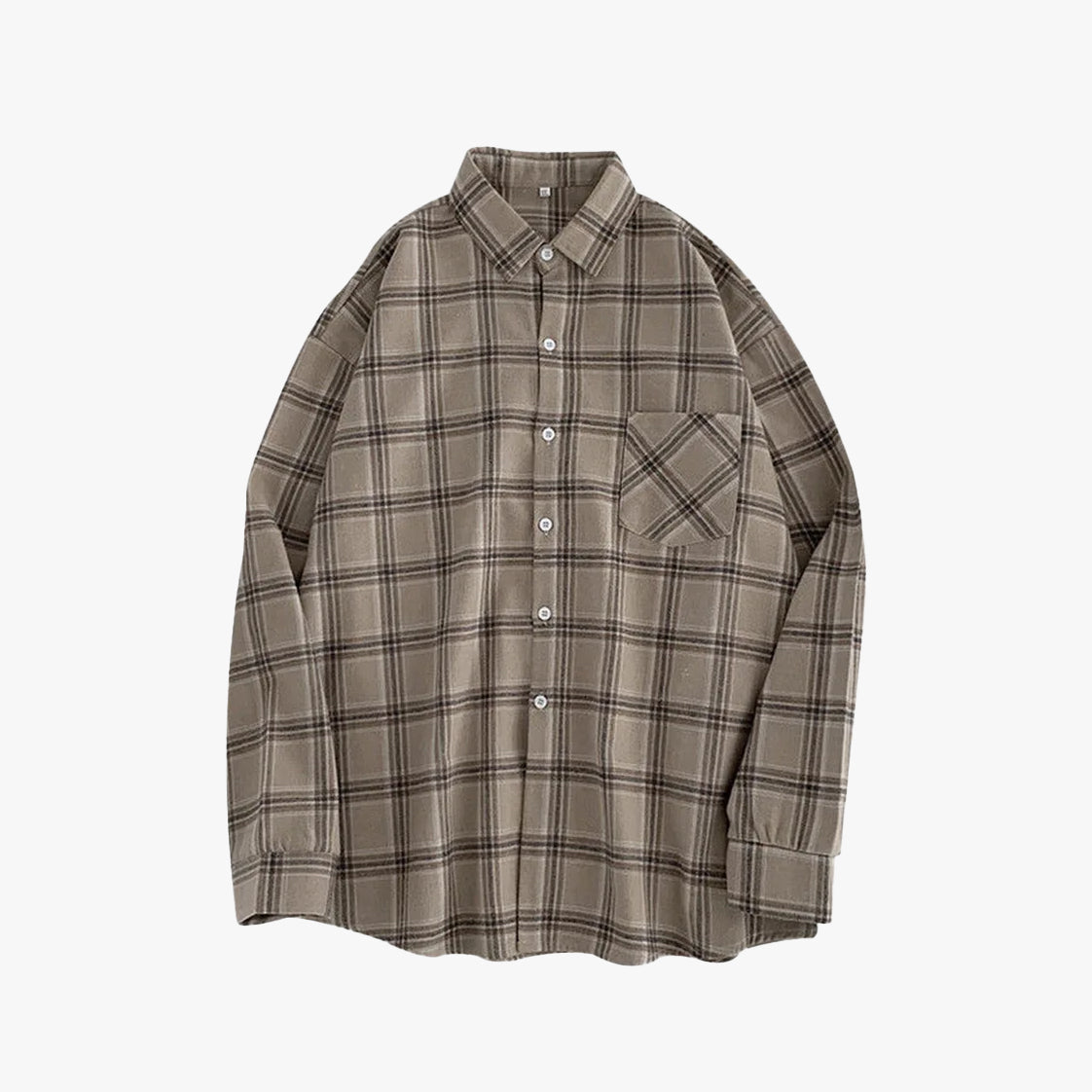 Grunge Oversized Plaid Shirt