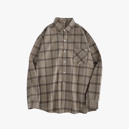 Grunge Oversized Plaid Shirt
