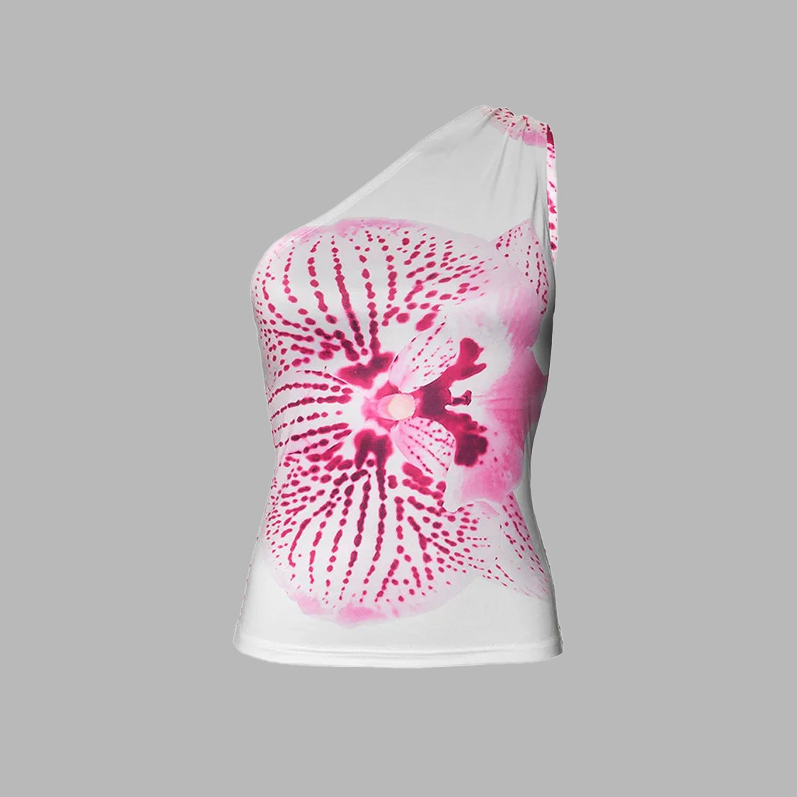 Tropical Girl Floral One Shoulder Top
