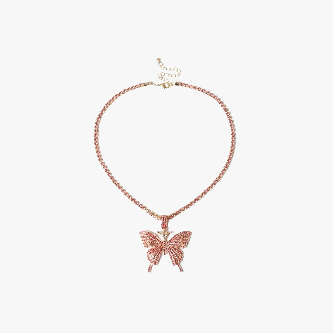 Y2K Butterfly Rhinestone Necklace