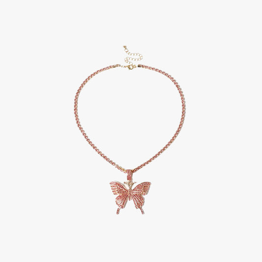 Y2K Butterfly Rhinestone Necklace